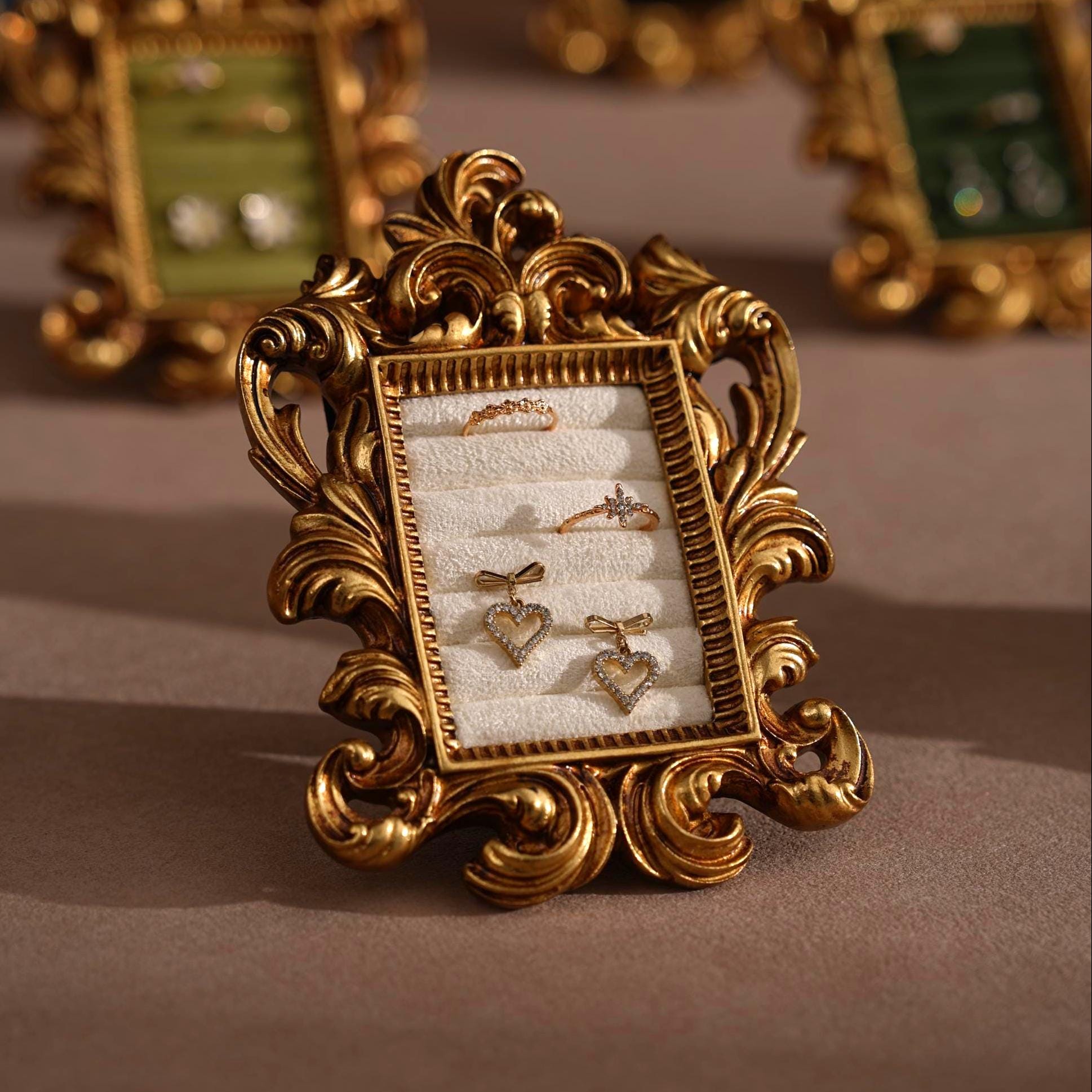 Gold Rococo Jewelry Frame