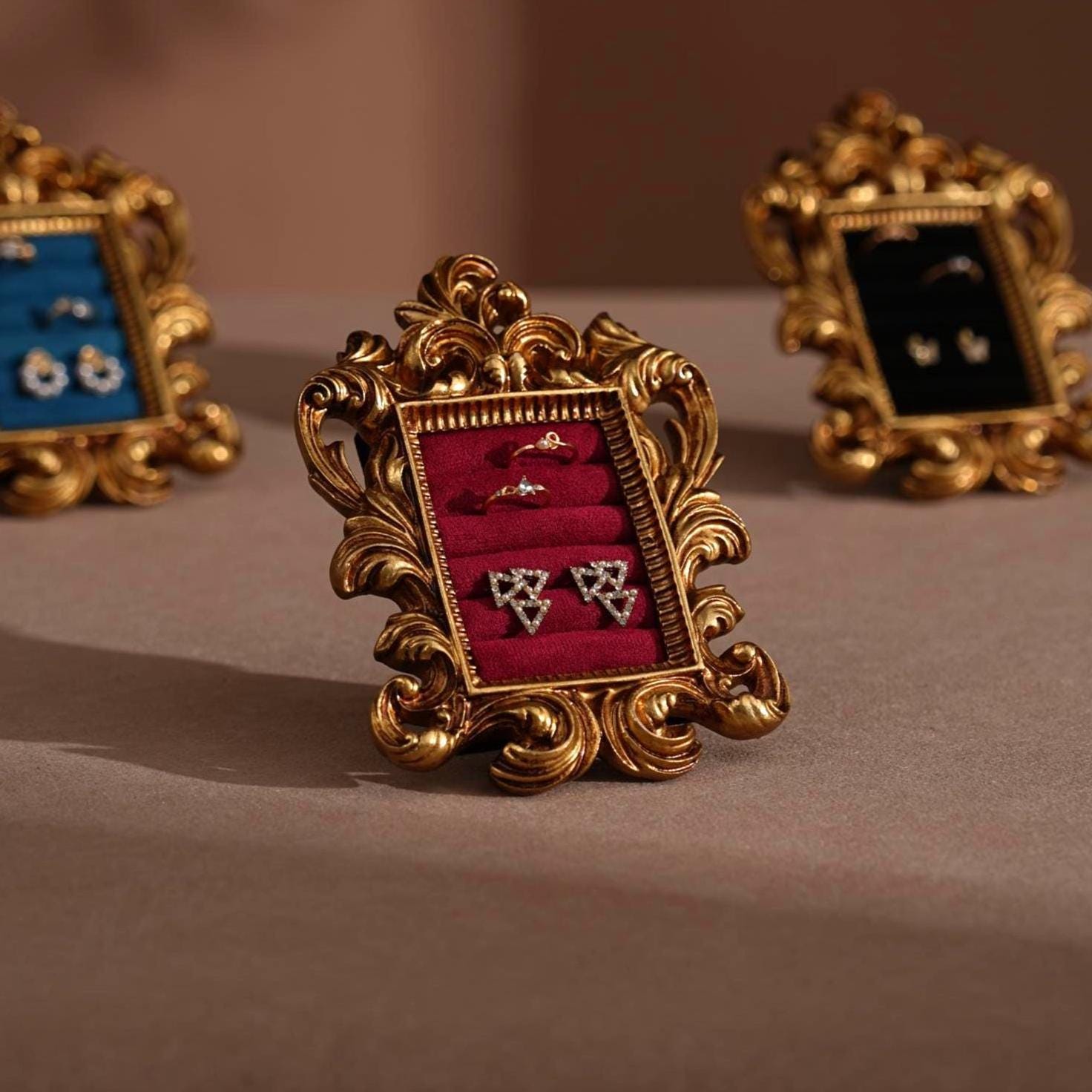 Gold Rococo Jewelry Frame