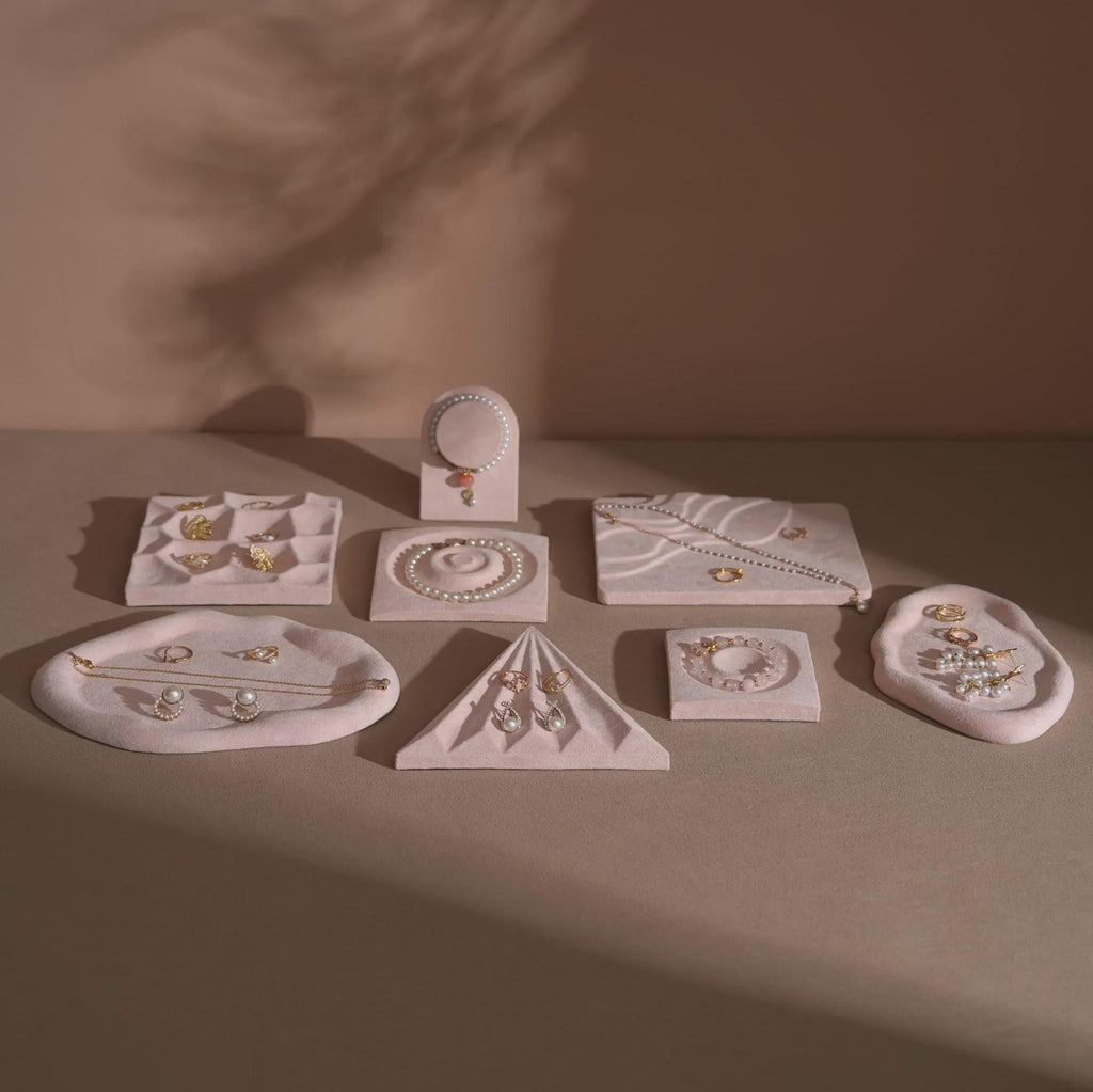Pink Suede Jewelry Dish