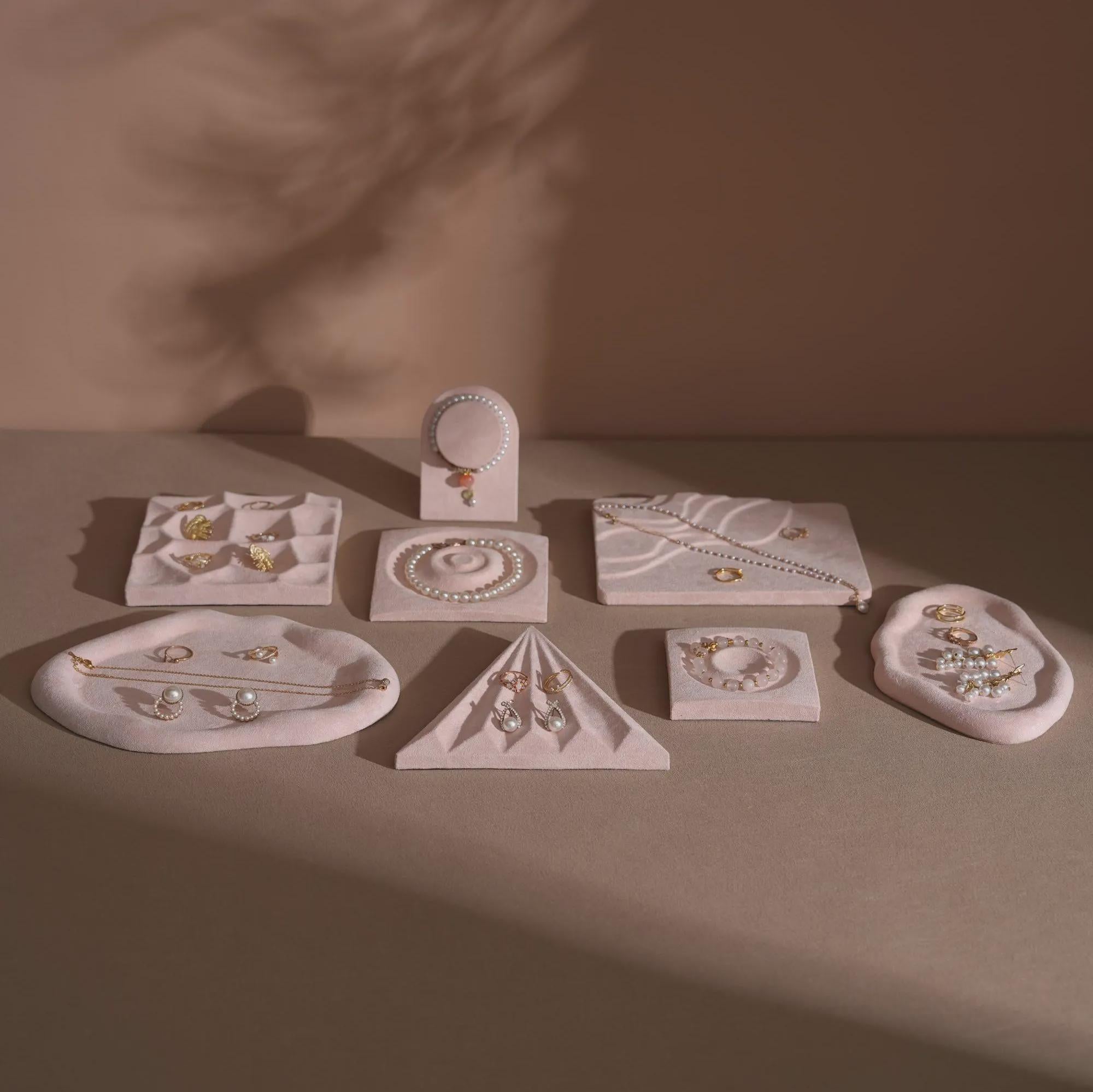 Pink Suede Jewelry Dish