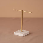 Marble Base Brass Earring Holder – Jewelry Display Stand, Boutique Decor