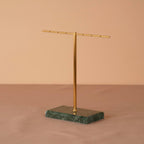Marble Base Brass Earring Holder – Jewelry Display Stand, Boutique Decor