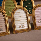 Gold Arch Jewelry Stand | Necklace Display for Retail & Product Photography