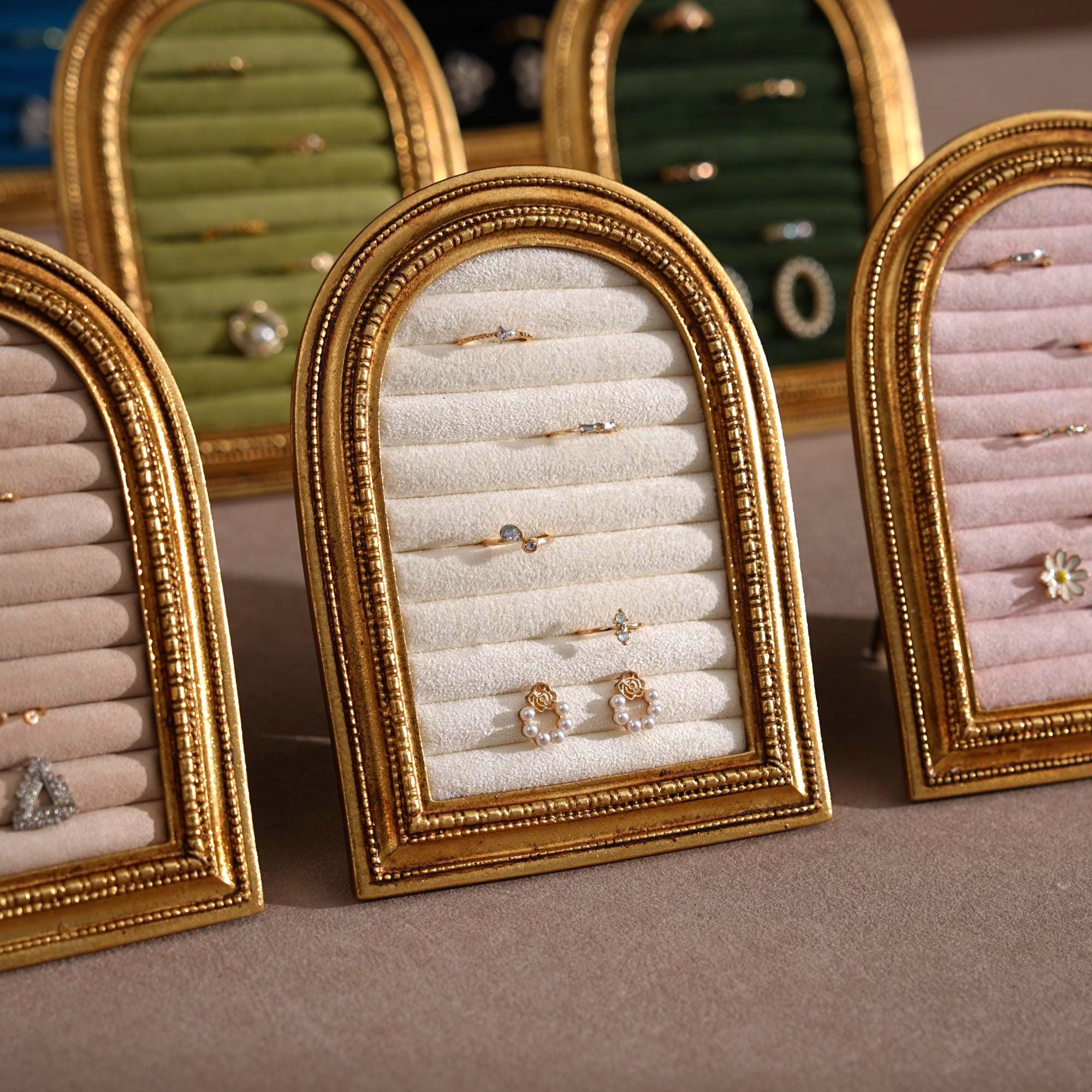 Gold Arch Jewelry Stand