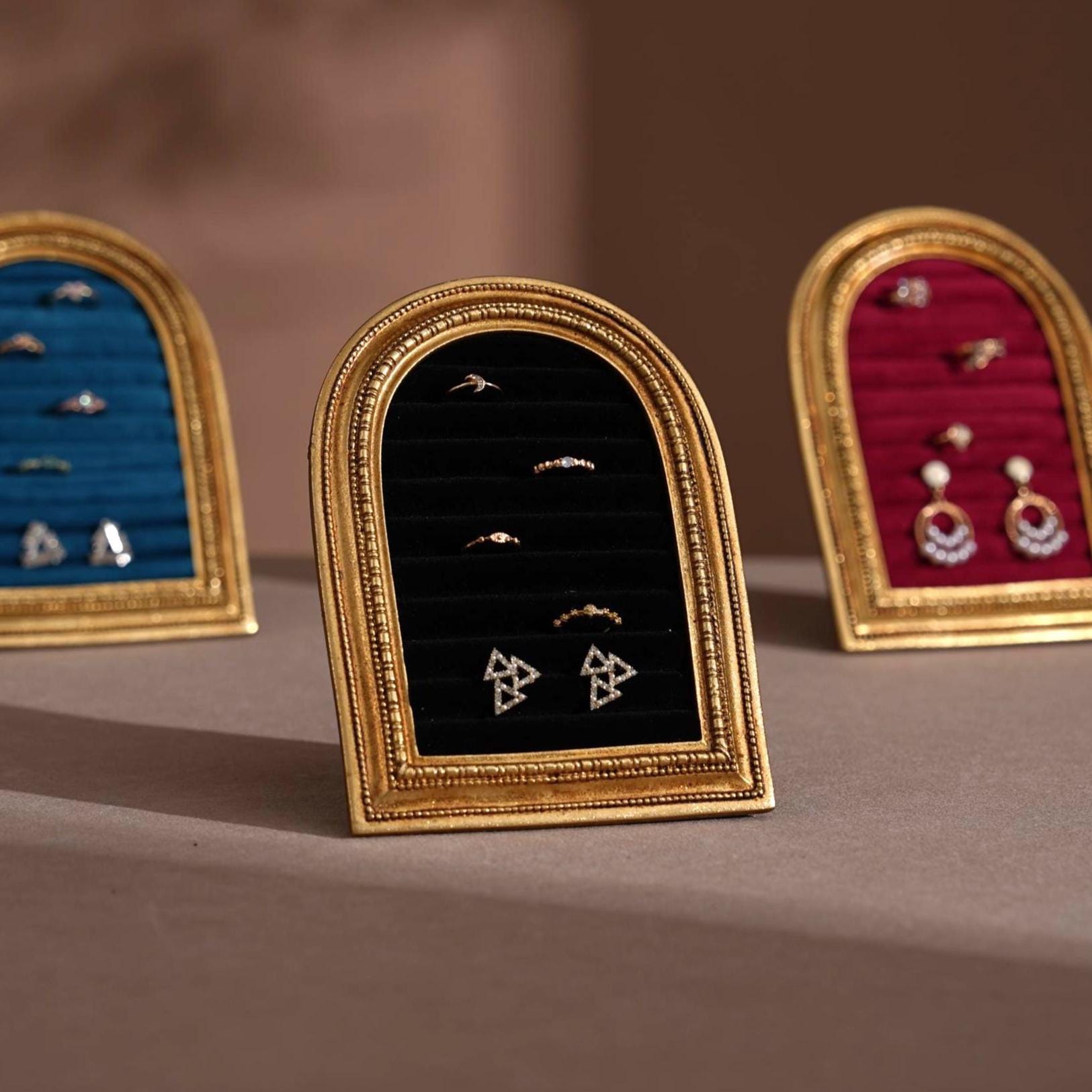 Gold Arch Jewelry Stand