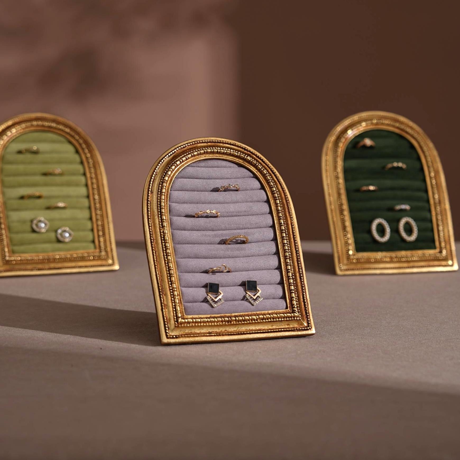 Gold Arch Jewelry Stand