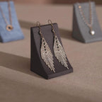 Minimalist Vegan Suede Jewelry Display Stand for Earrings & Necklaces