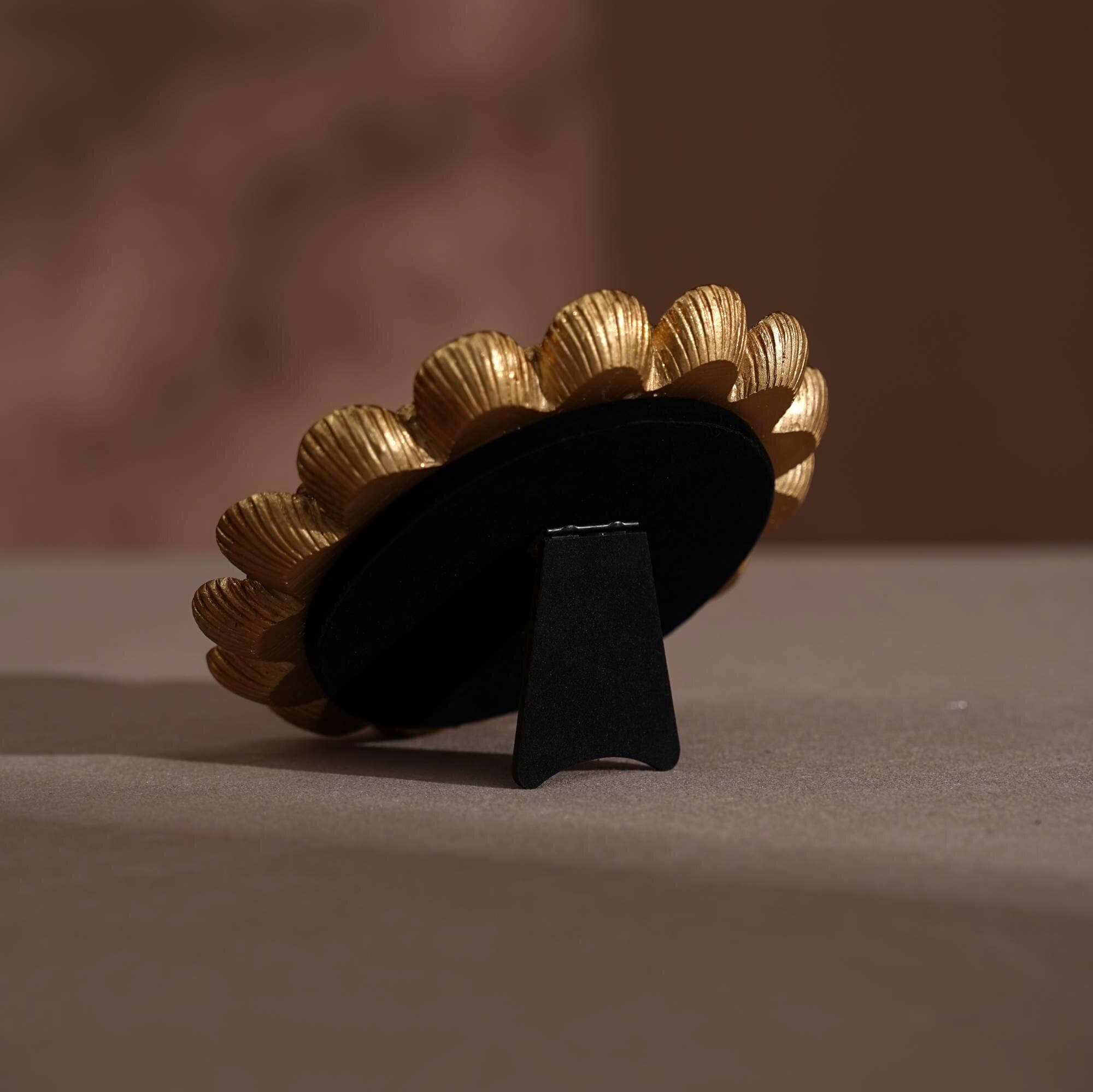 Gold Floral Ring and Earring Organizer