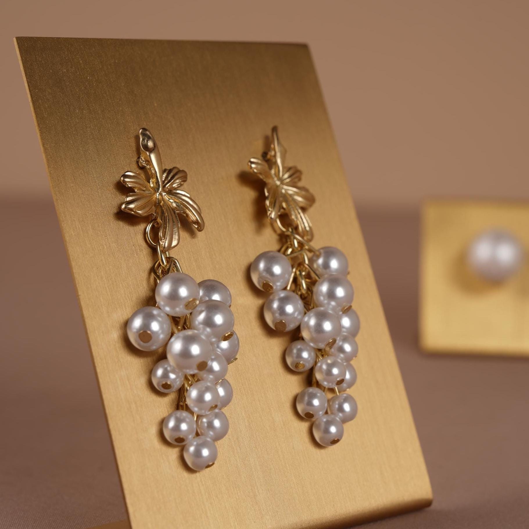 Elegant Brass Earring Holder