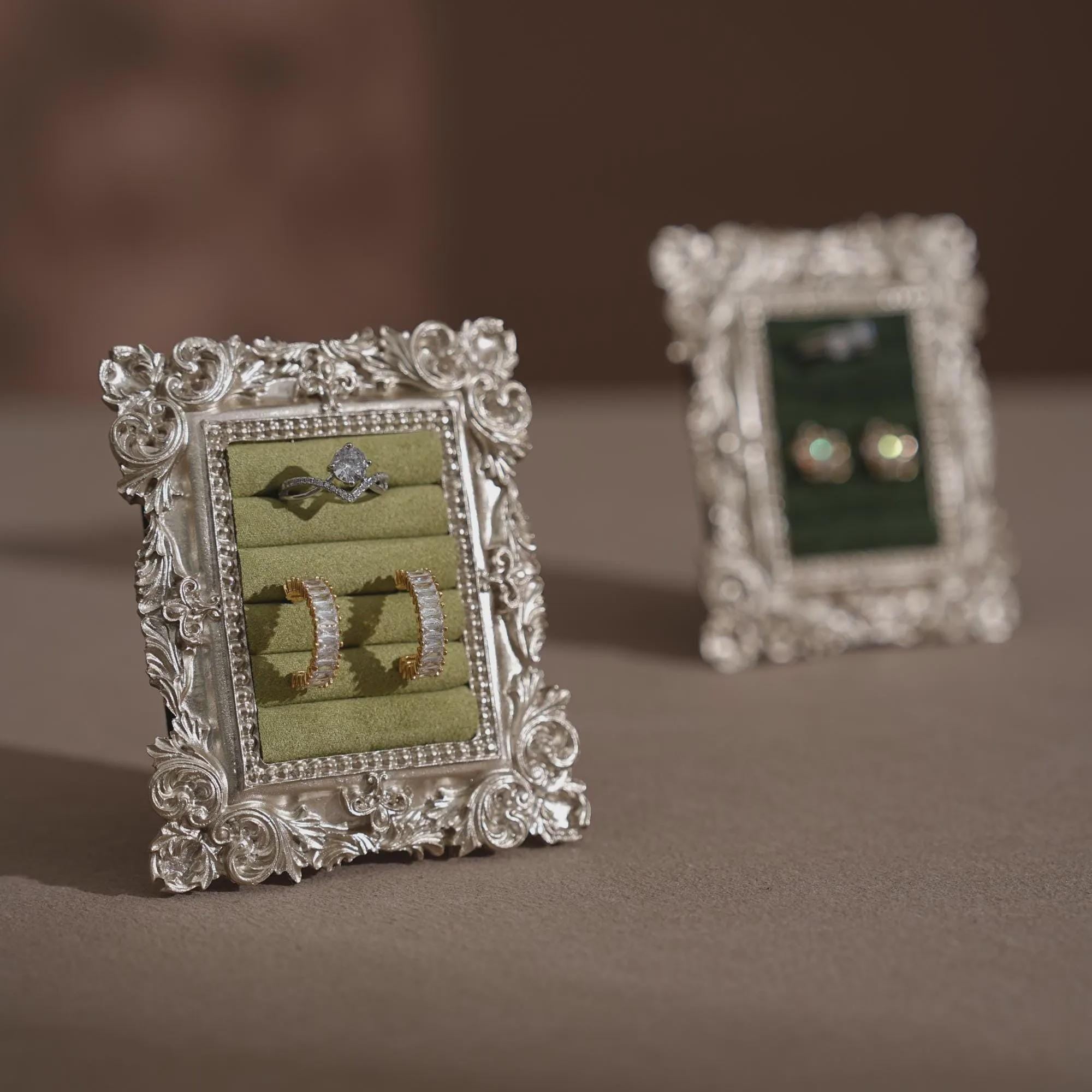 Rococo Silver Flat Lay Prop