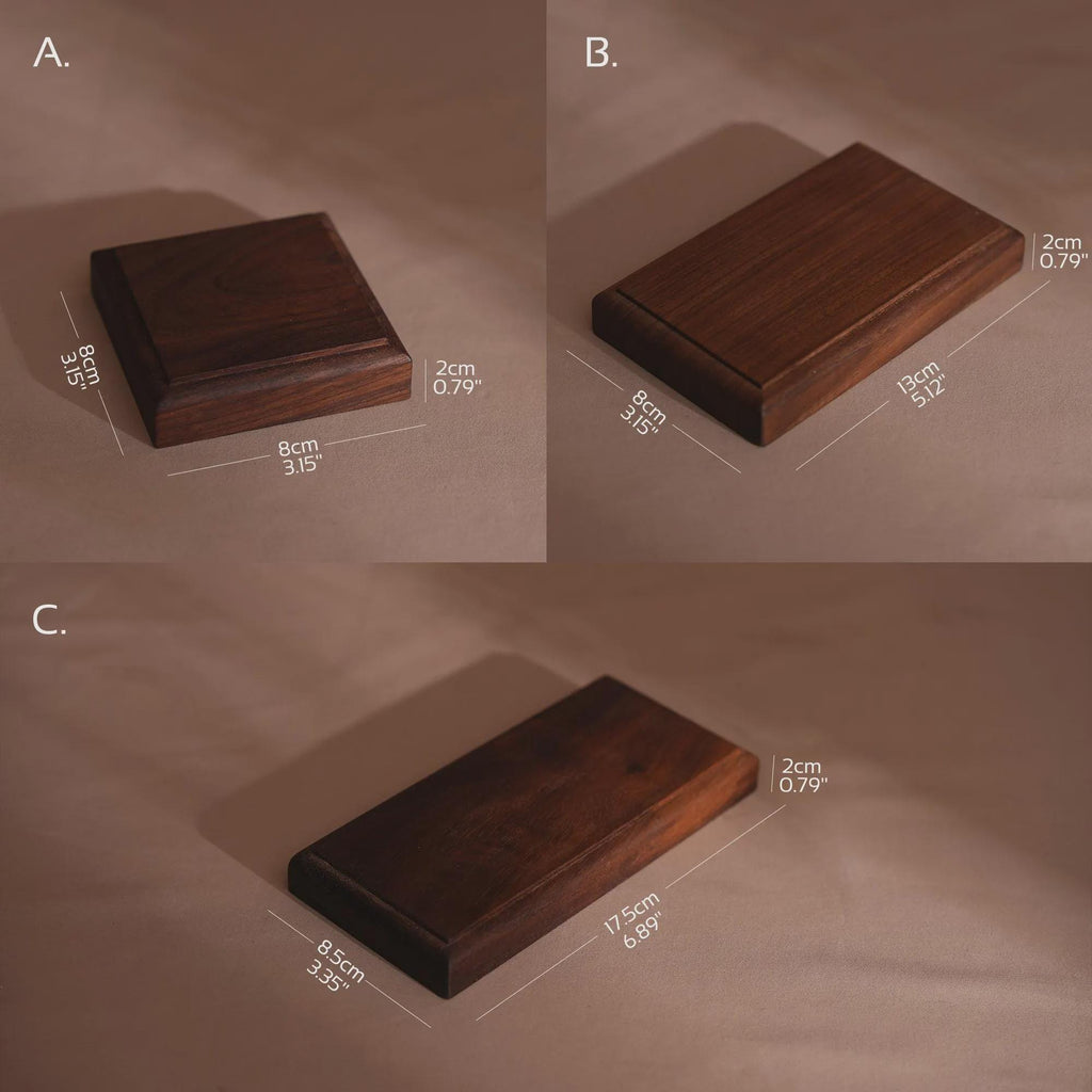 Minimalist Walnut Jewelry Display Dishes