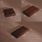 Minimalist Walnut Jewelry Display Dishes