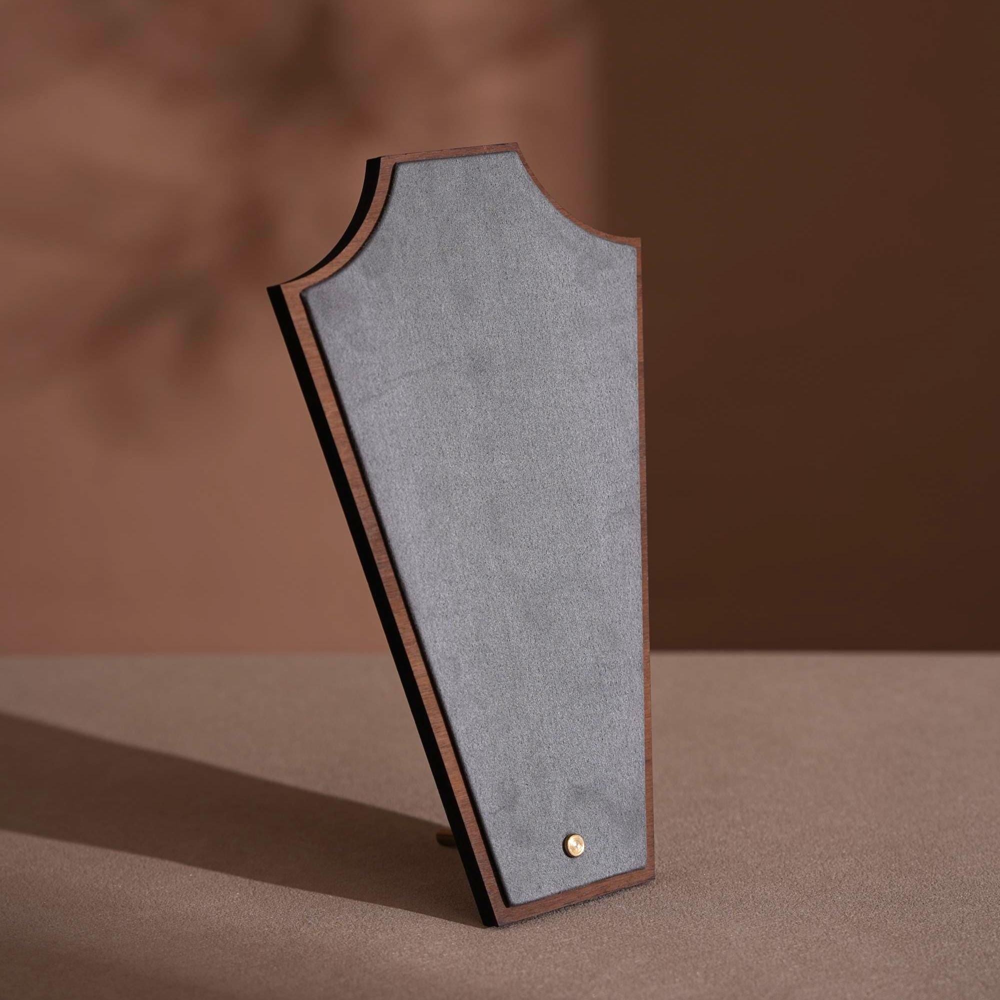 Walnut Veneer Jewelry Vendor Display Set (7-Piece) | 12 Colors