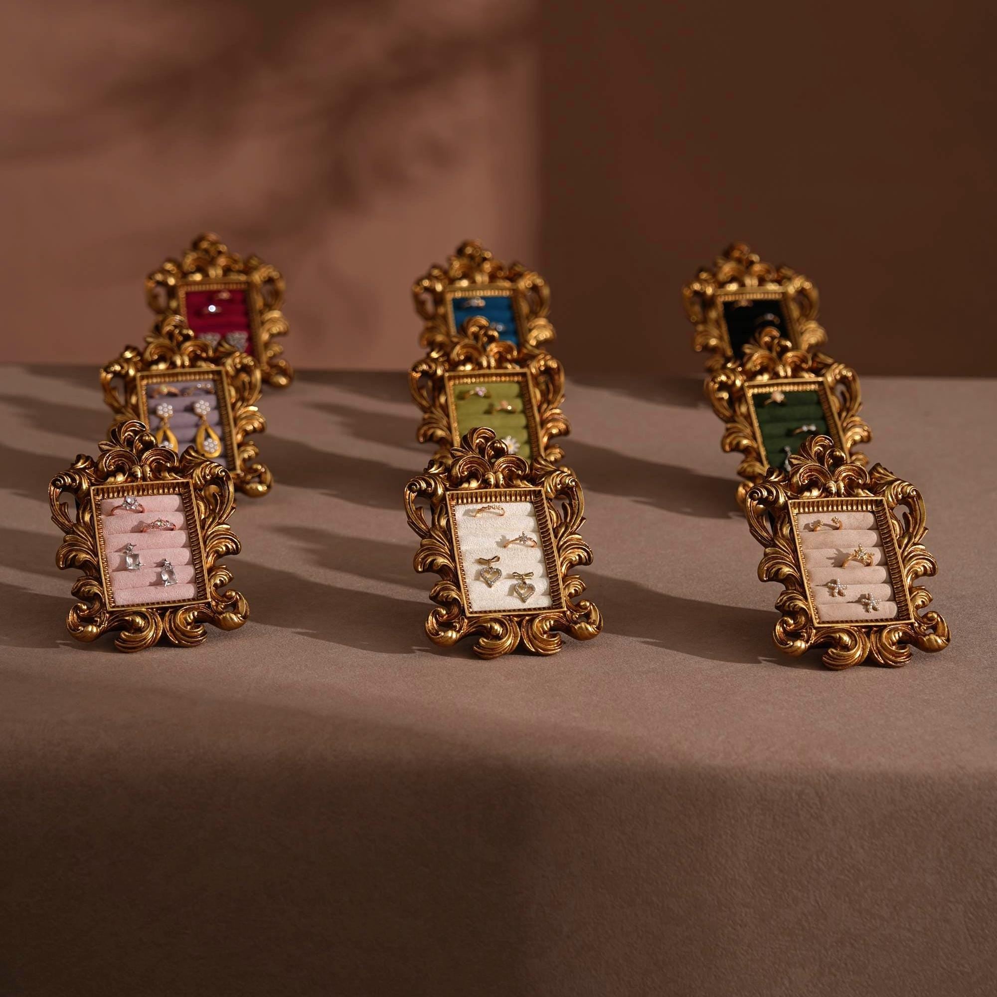 Gold Rococo Jewelry Frame