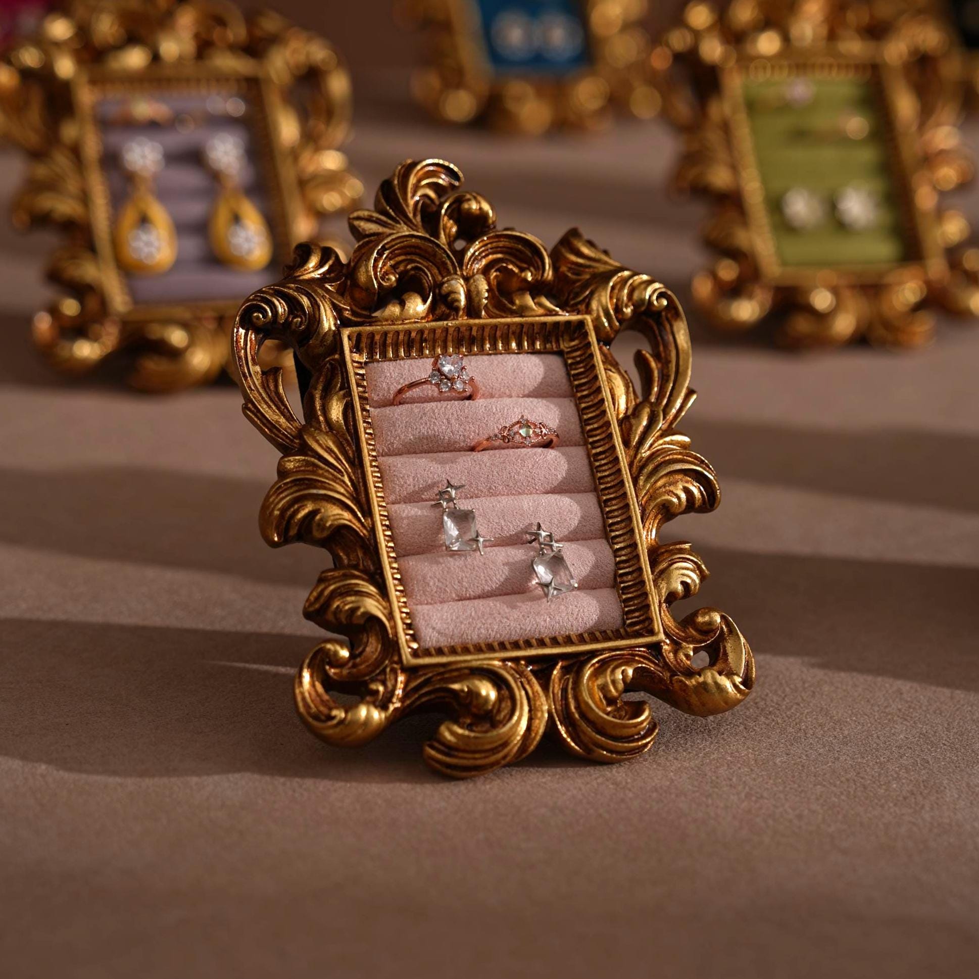 Gold Rococo Jewelry Frame