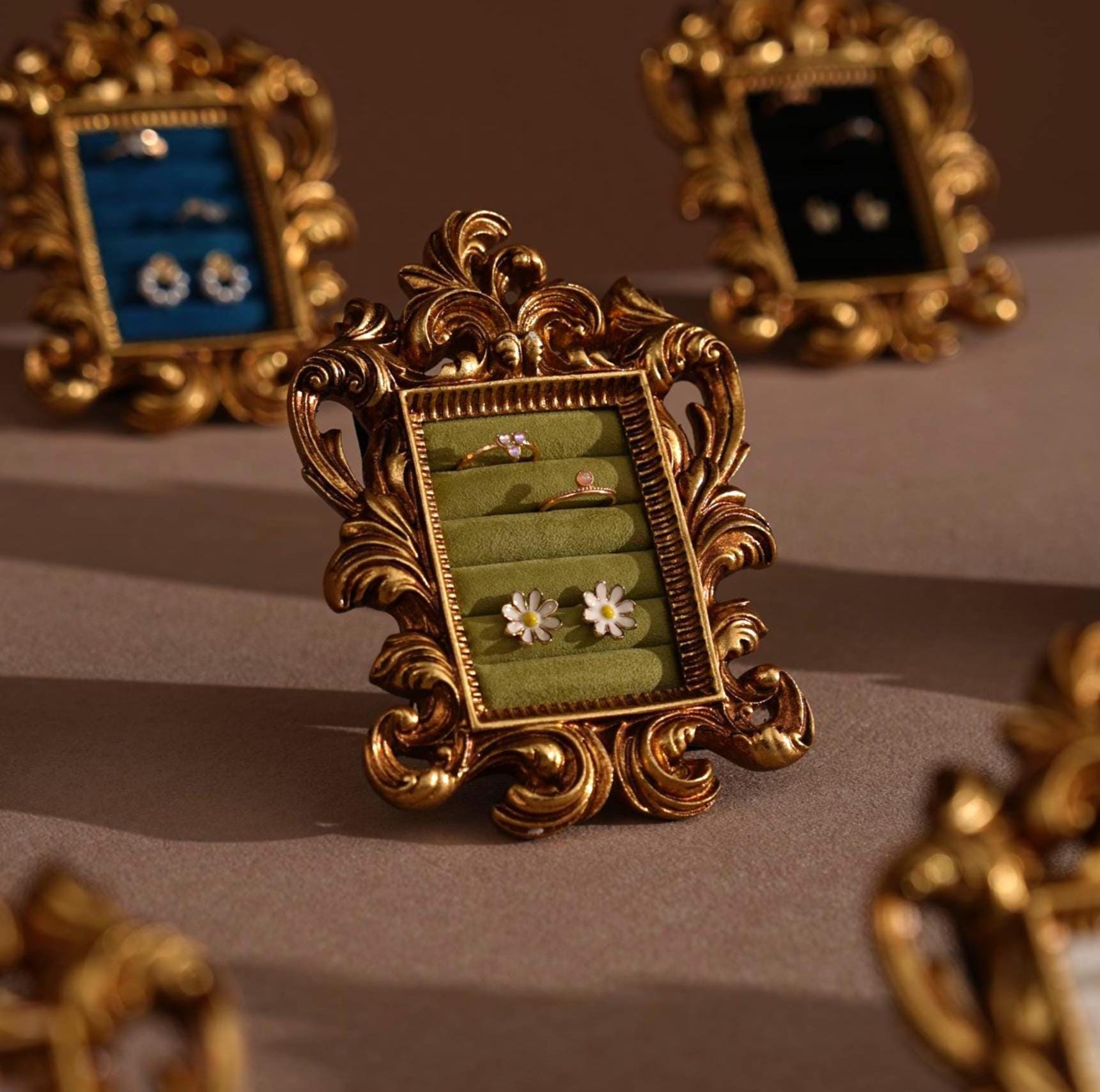 Gold Rococo Jewelry Frame