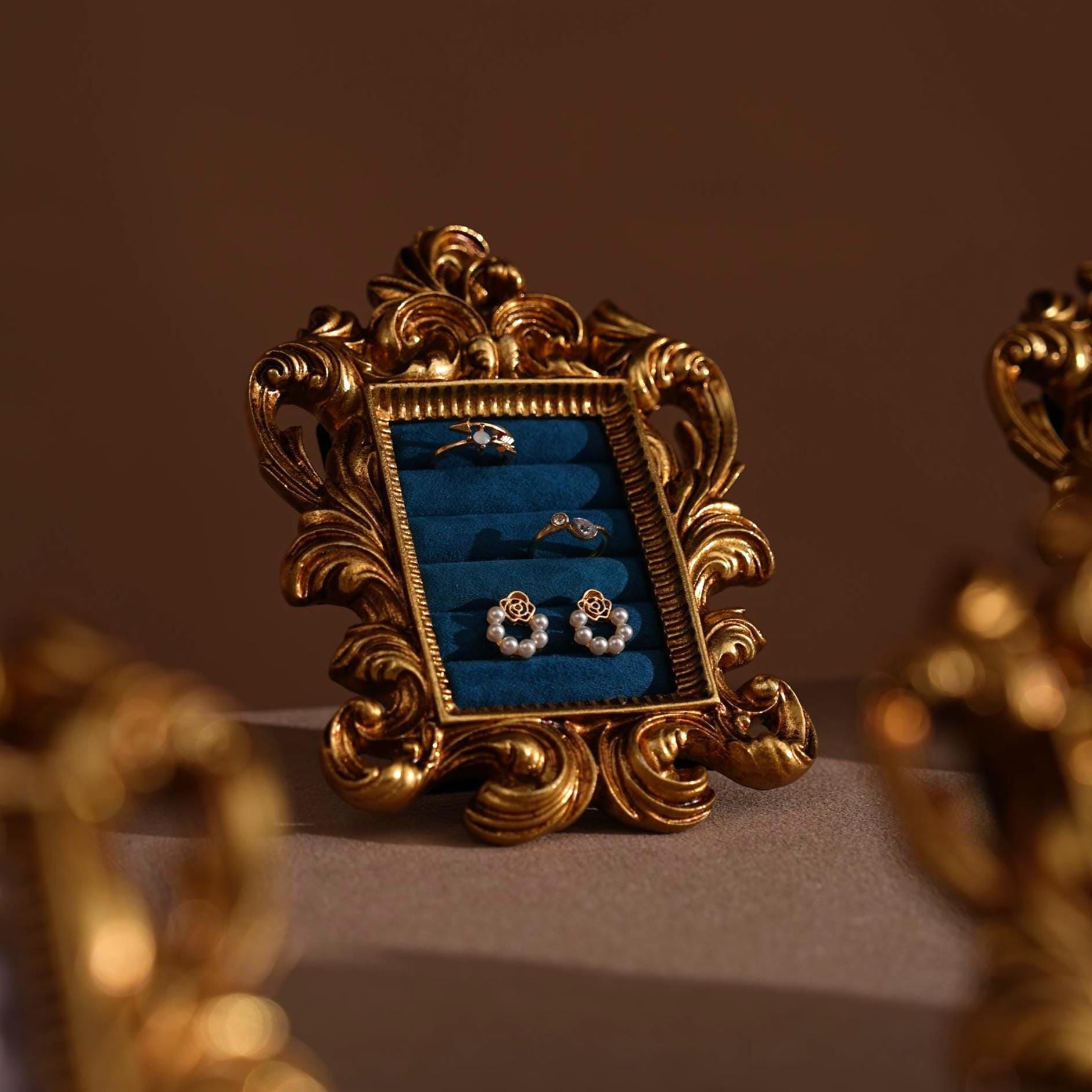 Gold Rococo Jewelry Frame