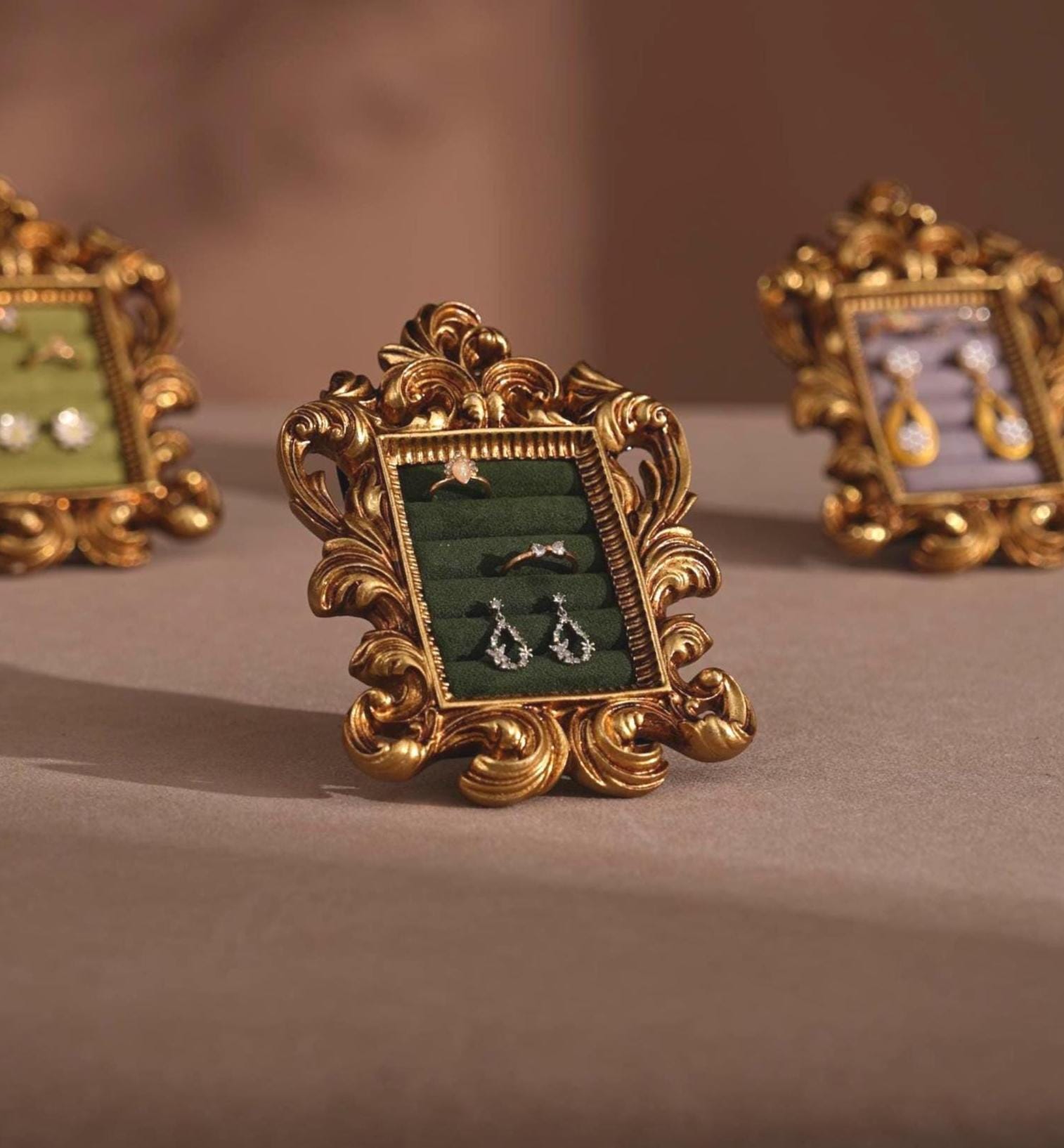 Gold Rococo Jewelry Frame