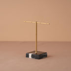 Marble Base Brass Earring Holder – Jewelry Display Stand, Boutique Decor