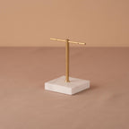Marble Base Brass Earring Holder – Jewelry Display Stand, Boutique Decor