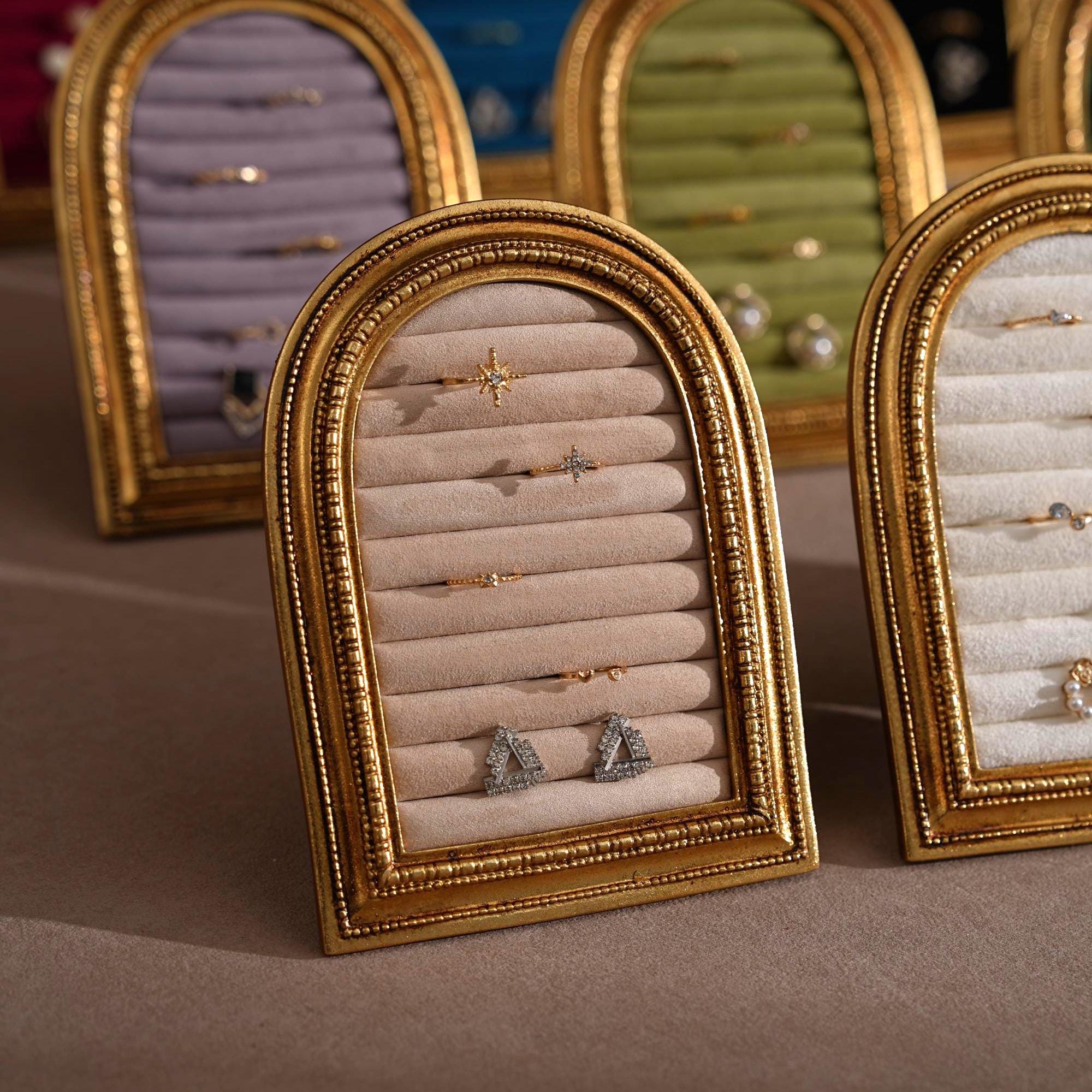 Gold Arch Jewelry Stand