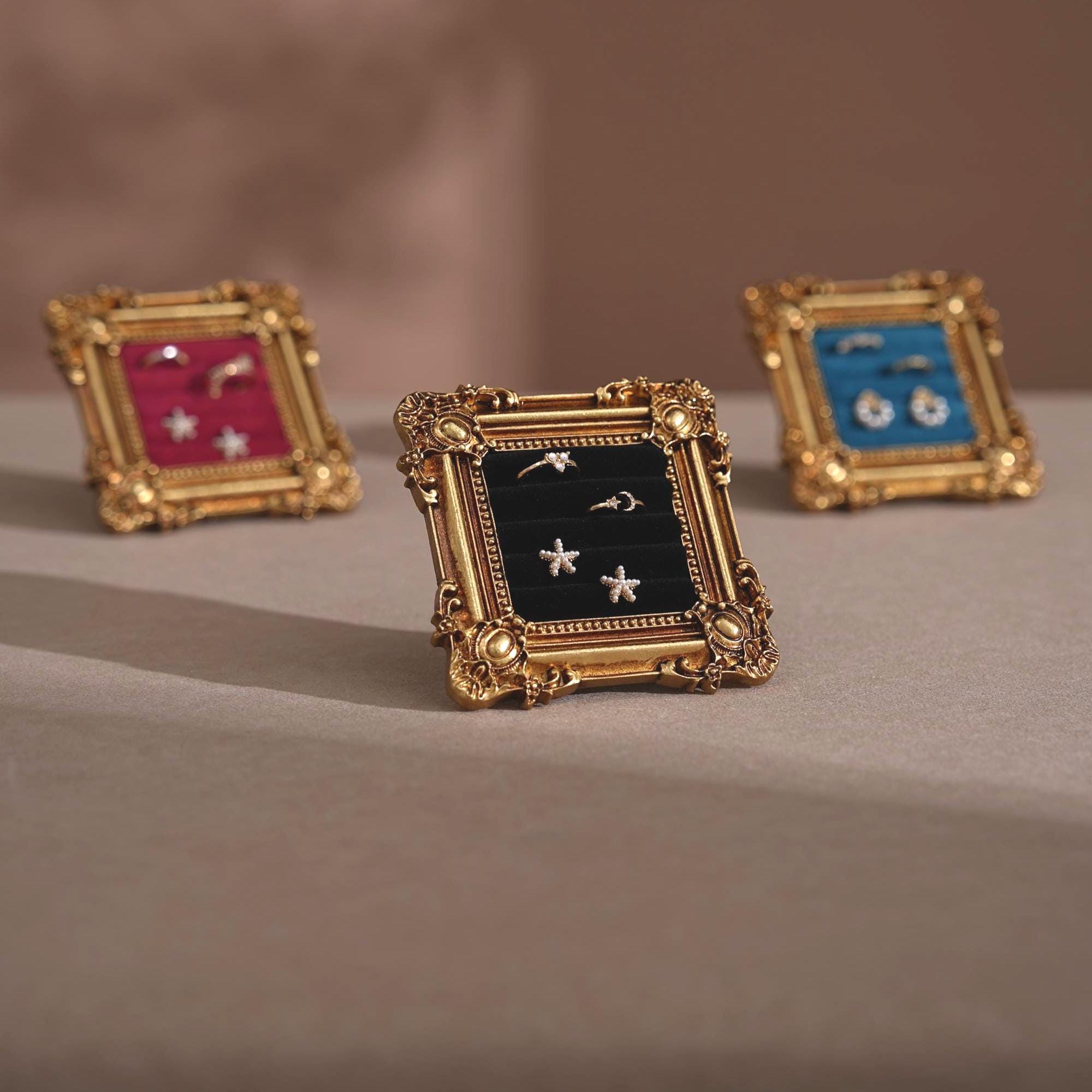 Rococo Square Jewelry Holder for Rings and Earrings