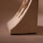 Minimalist Suede Jewelry Display Stand for Earrings and Necklaces