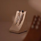 Minimalist Suede Jewelry Display Stand for Earrings and Necklaces