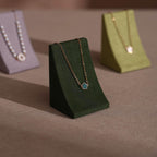 Minimalist Vegan Suede Jewelry Display Stand for Earrings & Necklaces
