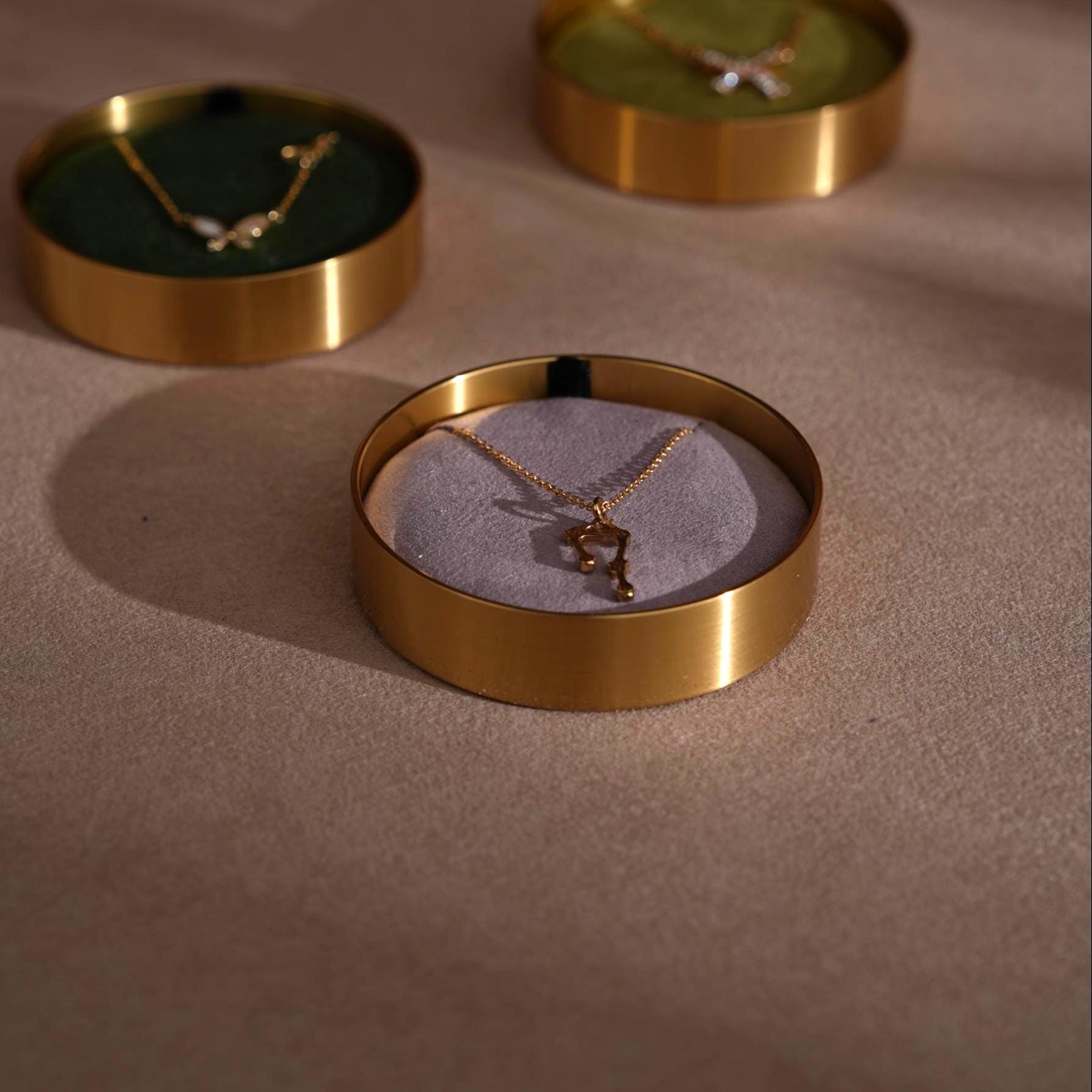 Brass Necklace Box with Lid, Gift for Her Mother, Keepsake Jewelry Box