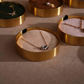 Brass Necklace Box with Lid, Gift for Her Mother, Keepsake Jewelry Box