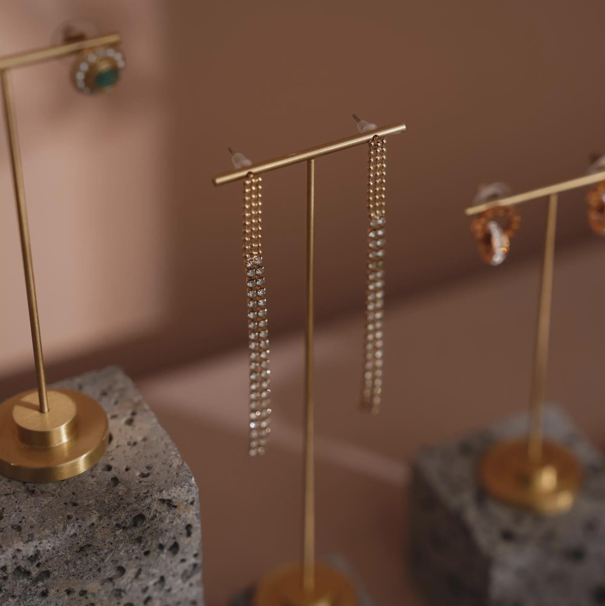 Natural Lava Stone Jewelry Display