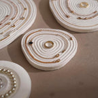 Elegant White Vegan Suede Jewelry Dish & Tray Set | 17-Piece Boutique Display
