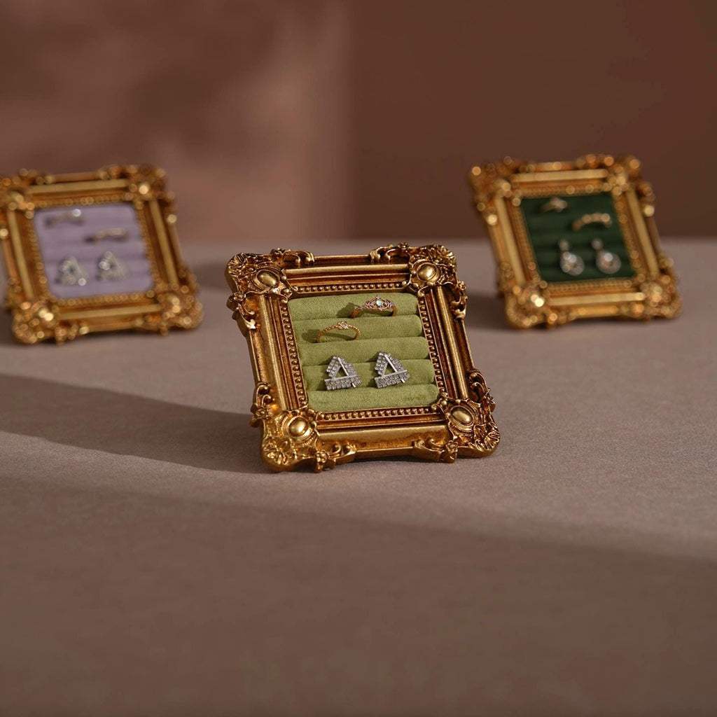 Rococo Square Jewelry Holder for Rings and Earrings