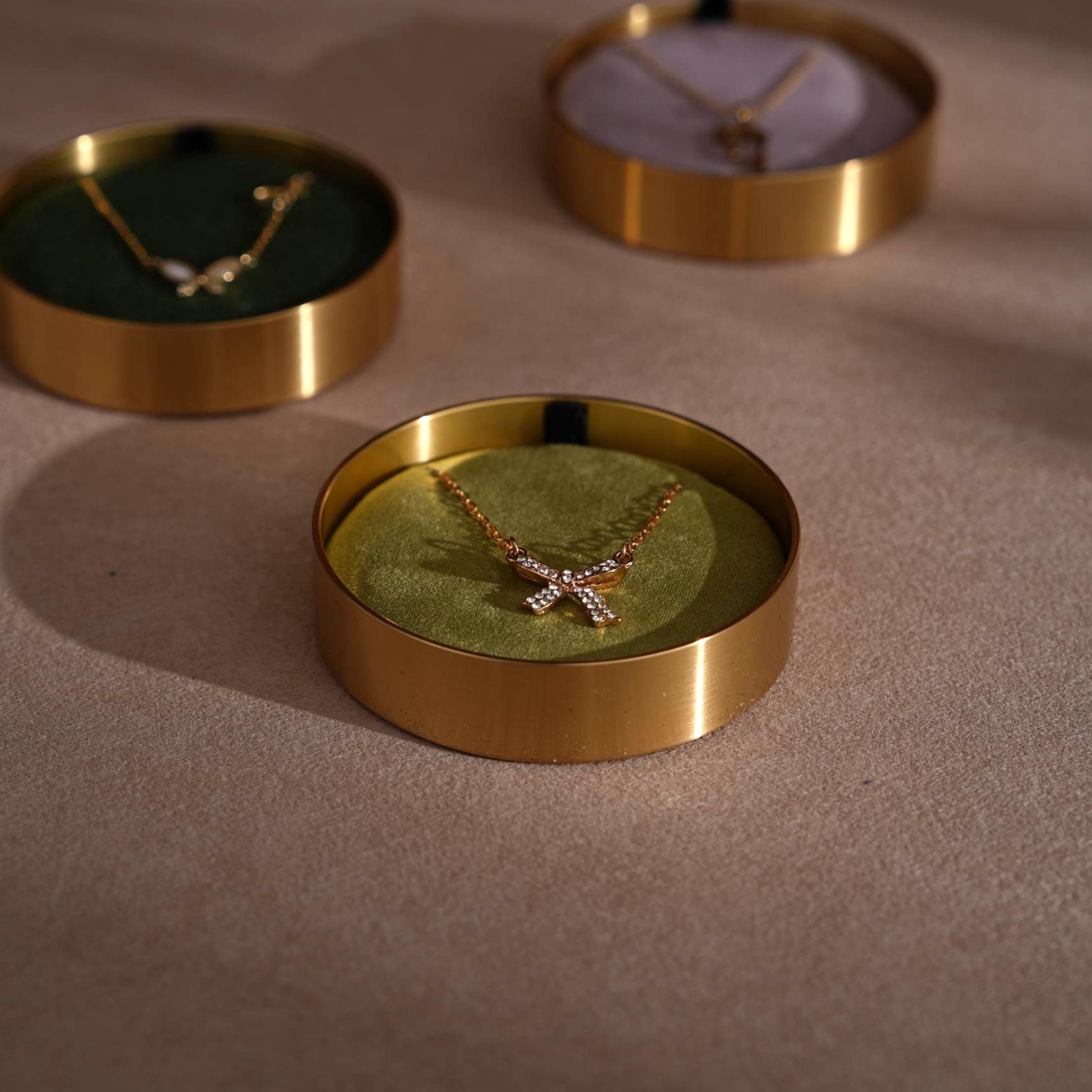 Brass Necklace Box with Lid, Gift for Her Mother, Keepsake Jewelry Box