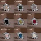 Rococo Silver Jewelry Display Frame: Suede Ring & Earring Holder