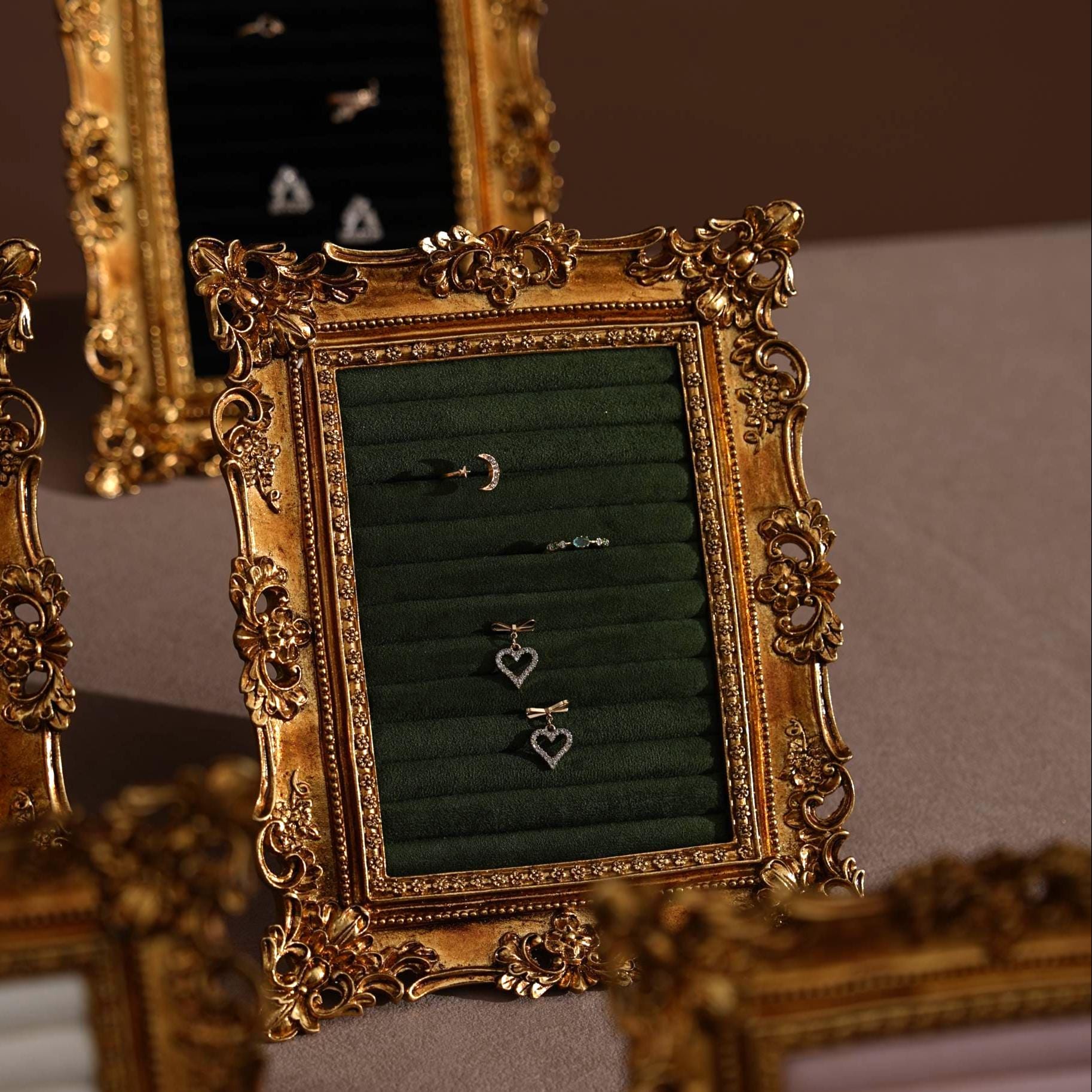 Rococo Style Ornate Gold Jewelry Display Stand