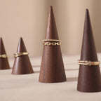Walnut Wood Ring Cone Stand – Boutique Ring Holder Display