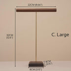 Solid Walnut Wood Jewelry Display Stand with Brass Rod – Necklace Bracelet Organizer