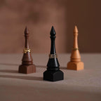 Black Walnut Beechwood Ring Holder: Bishop Style Jewelry Display Stand