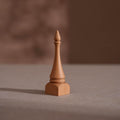 Black Walnut Beechwood Ring Holder: Bishop Style Jewelry Display Stand