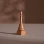 Black Walnut Beechwood Ring Holder: Bishop Style Jewelry Display Stand