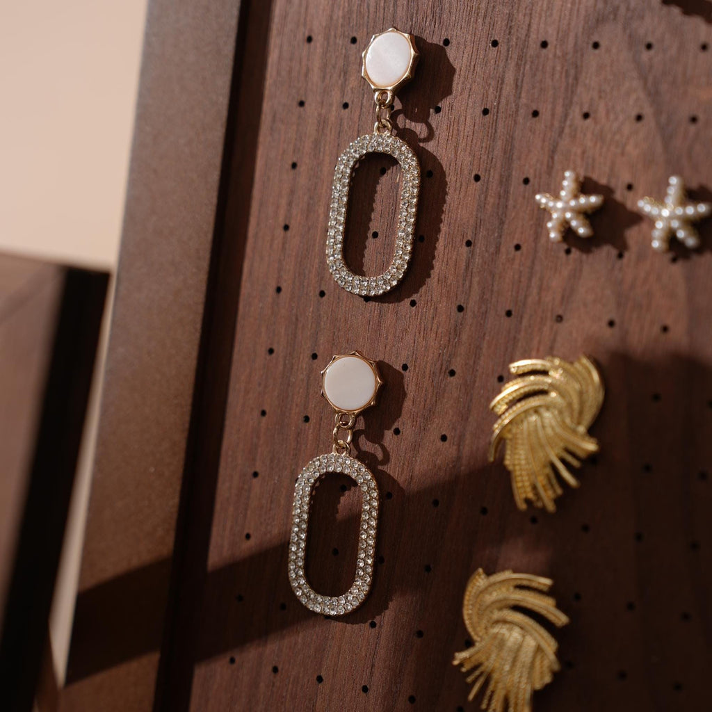 Walnut Veneer Jewelry Display Set: Portable Booth Organizer