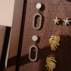 Walnut Veneer Jewelry Display Set: Portable Booth Organizer