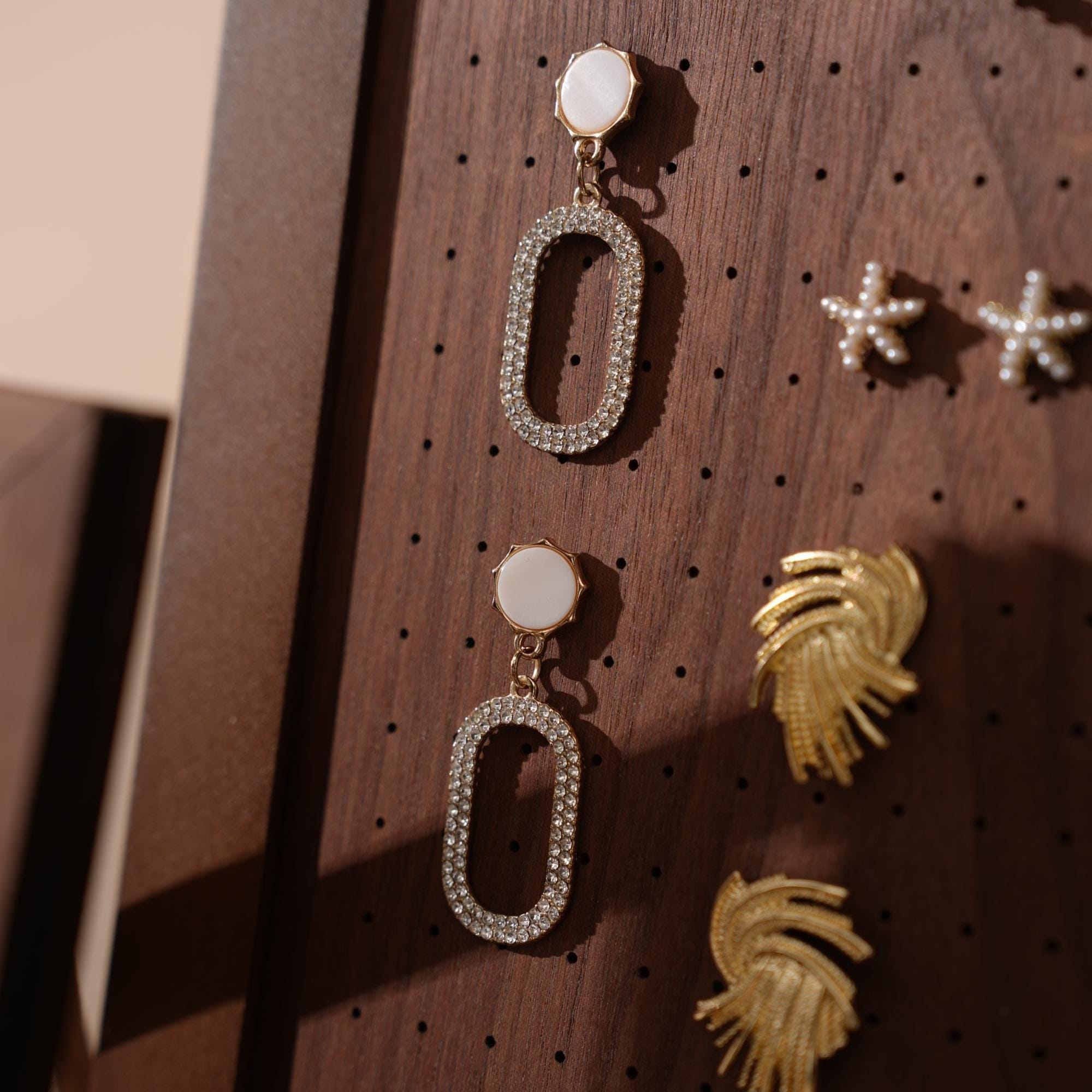 Walnut Veneer Jewelry Display Set: Portable Booth Organizer