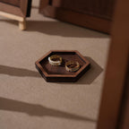 Walnut Veneer Jewelry Display Set: Portable Booth Organizer