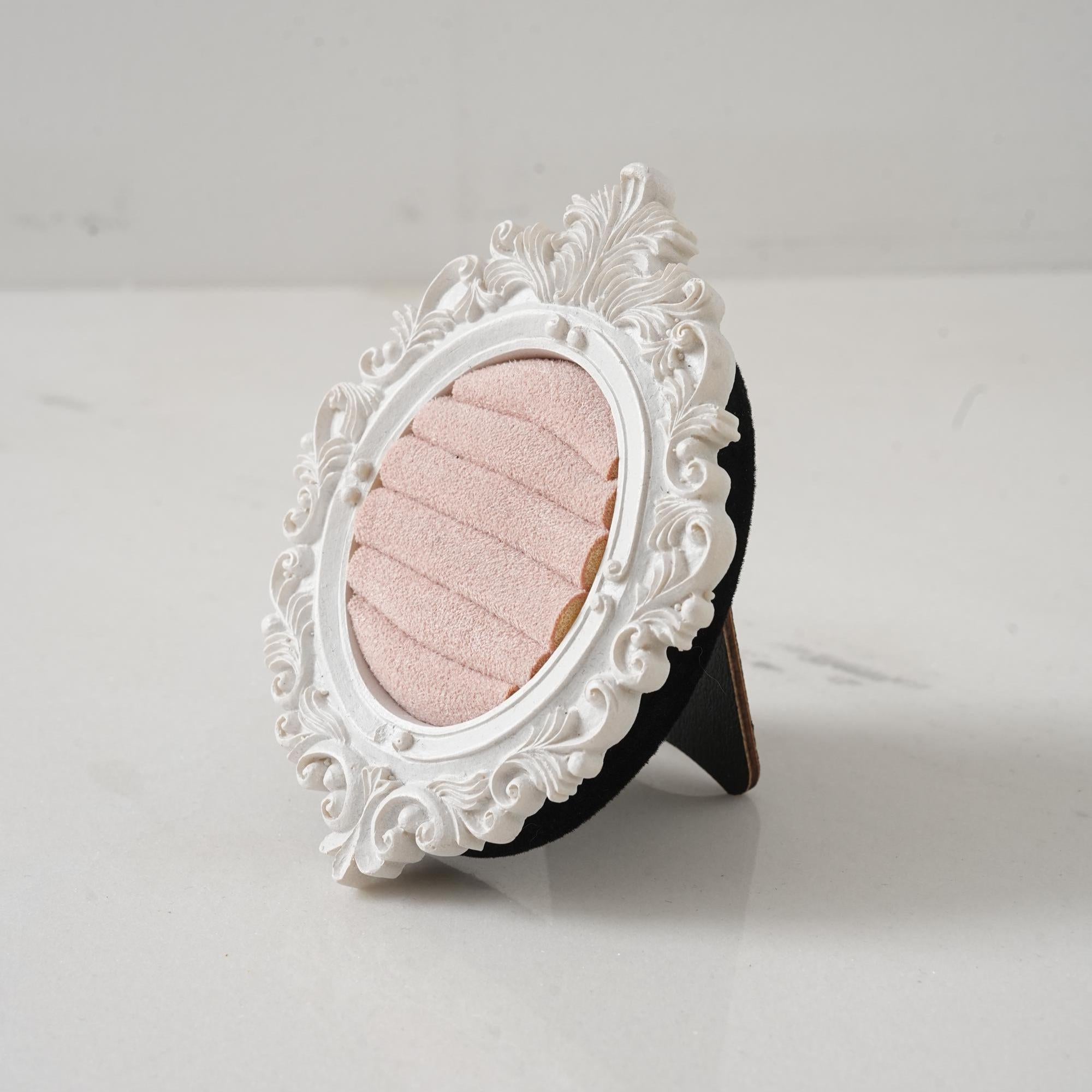 White Vintage Style Ring Holder