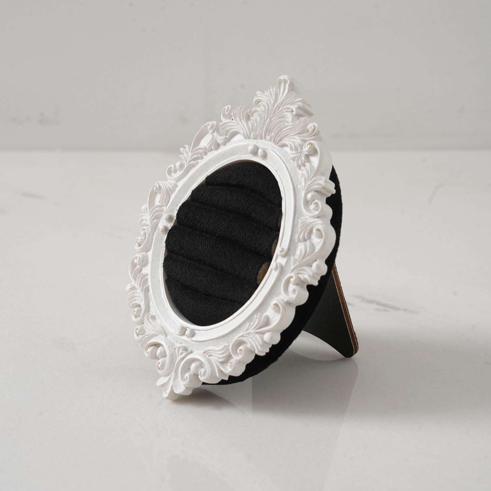White Vintage Style Ring Holder