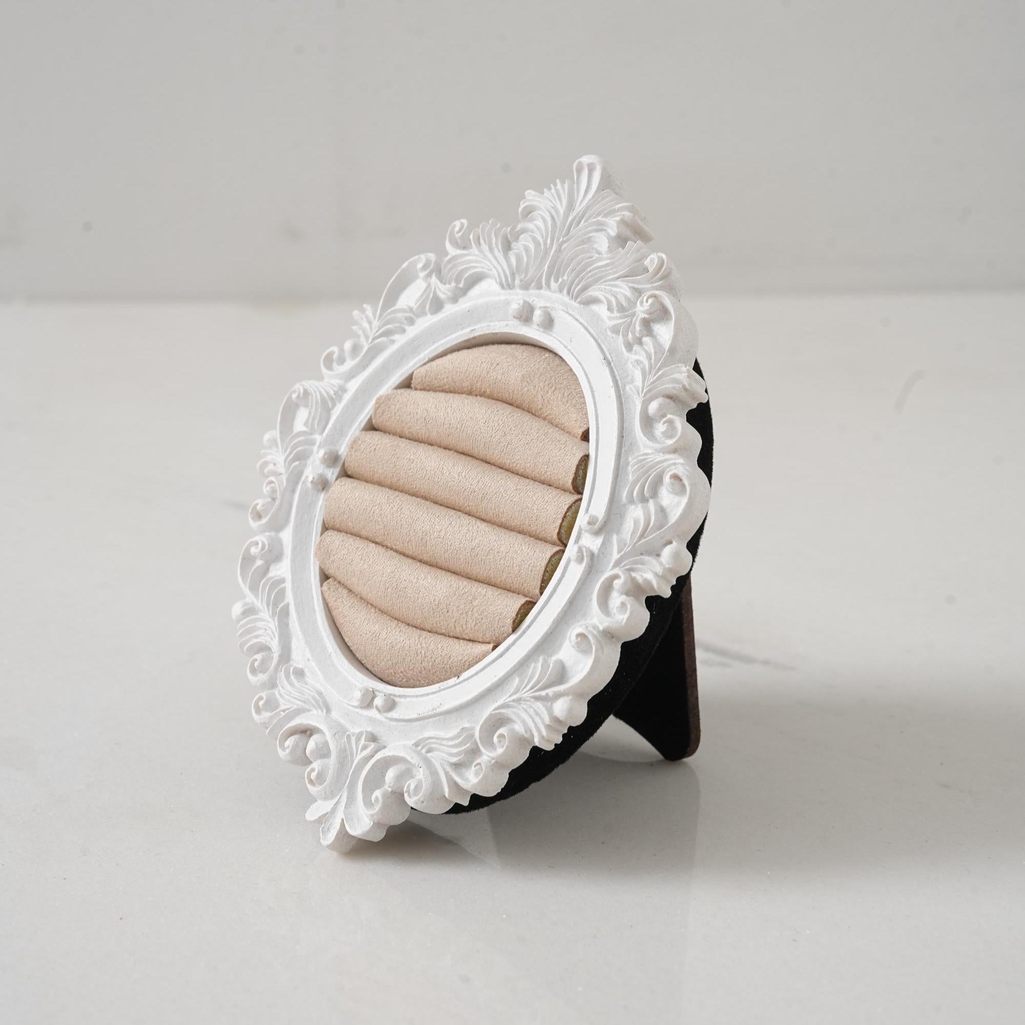 White Vintage Style Ring Holder