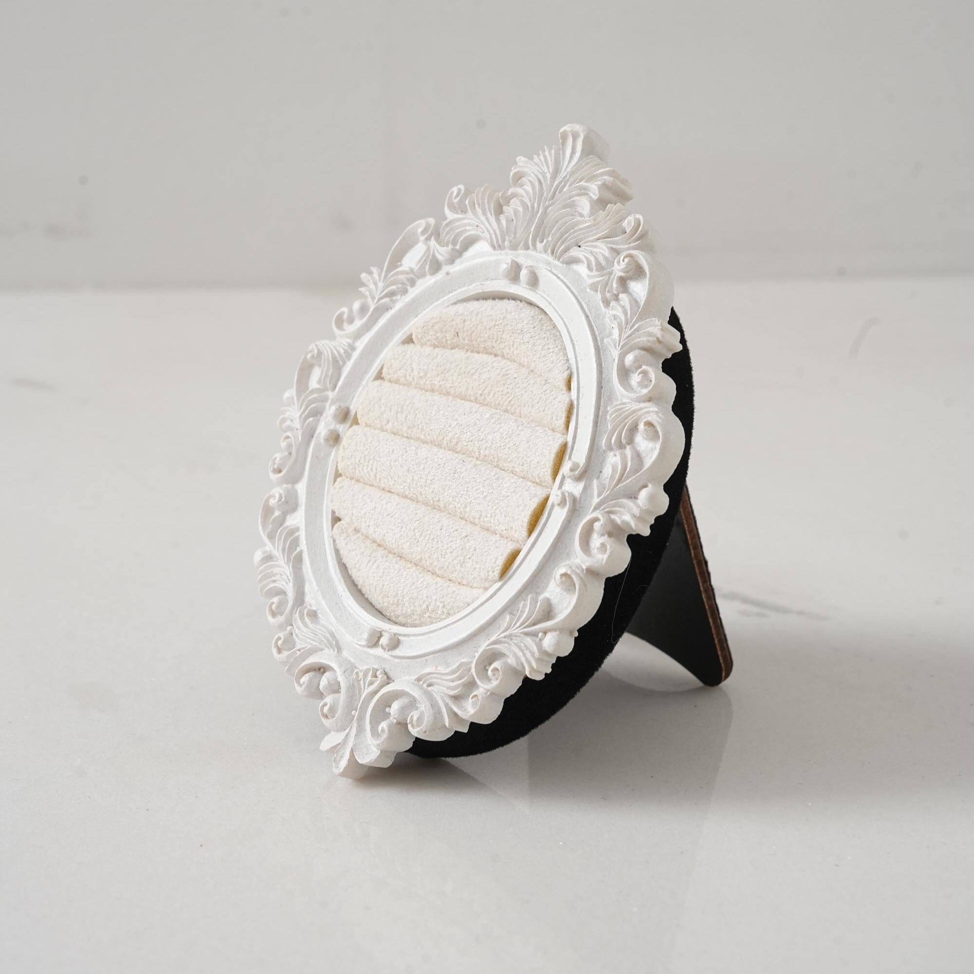 White Vintage Style Ring Holder